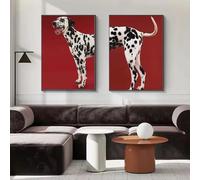 LMAIWANG Modern Canvas Wall Painting for Living Room Decoration, Animal Portrait Painting, Fashionable Nordic Style Home Decor(50x70cmx2/Frameless)