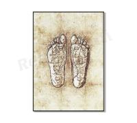 LMAIWANG Reflexology infographics acupuncture points foot reflexology poster medical science art print 60x80cm Frameless