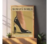 LMAIWANG Retro Vintage Woman's World Canvas Prints Poster Feminit Art Prints Bedroom Apartment Wall Art Home Decor Art Poster 60x90cm Frameless