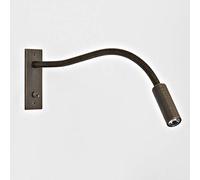 LMAMZ Led Spotlight Lamp Long Gooseneck, Gooseneck Lamp Chrome Wall Mounted Reading Lights for Bedroom with Switch, 360 Rotatable Wall Light Flexible Bedside Lamps Single Spot Lights for Wall,Bronze