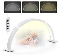 Lmaqfum Half Moon Lamp for Desk, Half Moon Table Lamp with Remote for Eyelash Extensions, Tattoo, Beauty (29.5 inch)