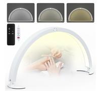 Lmaqfum Half Moon Lamp for Desk, Half Moon Table Lamp with Remote for Eyelash Extensions, Tattoo, Beauty (29 inch)