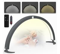 Lmaqfum Half Moon Light for Nail Desk, 29 inch Half Moon Lamp with Remote, 3 Color Modes & 7 Brightness Nail Tech Light for Desk Arch for Eyelash Extensions, Tattoo, Beauty (Black)