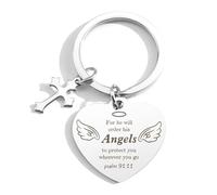 LmashRbaiw Christian Gifts for Women Men,Bible Verse Keyring,Religious Faith Gifts,Easter Prayer Inspirational Keyring for Him Her,Jesus Gifts Birthday Graduation Communion Christmas Thanksgiving