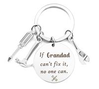 LmashRbaiw Grandad Gifts Keyring from Granddaughter Grandad Father's Day Gifts Birthday Christm Memorial Gift Present from Grandchildren