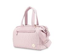 Lmbabter Diaper Bag Tote with Changing Station Upgrade Multi-Function Baby Bag with Adjustable Shoulder Strap, Flower Pink, L