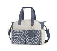 Lmbabter Diaper Bag Tote with Changing Station Upgrade Multi-Function Baby Bag with Adjustable Shoulder Strap, Blue&beige, One Size
