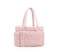 Lmbabter Puffer Quilted Tote Large Diaper Hobo Mommy Bag Can Hold 16 Inch Laptop Stylish Cloud Handbag Carryall Daypack Travel Work (Pink)