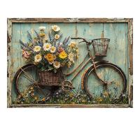 LMBADA Rustic Bicycle Diamond Art Kits for Adults, Diamond Painting 40x30cm | 5D Countryside Diamond Painting Kit, DIY Crystal Gem Art, Round Full Drill, Relaxing Craft Home Wall Decor Gift, Beginner