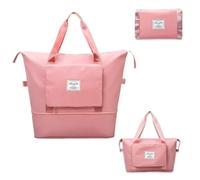 LMCHTTY Travelling Bags Foldable Overnight Weekender Carry-On Swim&Gym Bag Collapsible Waterproof Large Capacity Travel Handbag for Women and Man, Pink, 1PC, Modern/Fitted