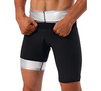 LMCOB Sauna Sweat Short Pants for Men Hot Thermo Leggings Sauna Tight Pants Compression Pants Workout Body Shaper Sauna Suit