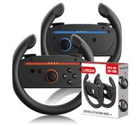Lmcpa 2 Pack Steering Wheels for 2025 Nintendo Switch 2 Joy-Cons, Racing Wheels Compatible with Mario Kart 8 Deluxe, Black