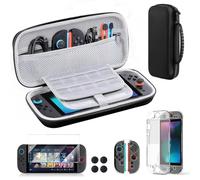 Lmcpa Carry Case and Screen Protector Compatible with 2025 Nintendo Switch 2, Nintendo Switch 2 Accessories Bundle Include Travel Case, Screen Protector, Clear Protective Cover, Thumb Grip