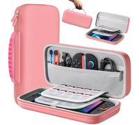 Lmcpa Carrying Case for Nintendo Switch 2 (2025) 7.9 Inch, Protective Hard Shell Portable Switch Travel Case, Lightweight and Large Capacity, Accessories for Switch 2, Pink