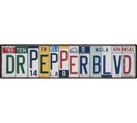 LMDDFZS Dr Pepper Blvd Metal Sign 4x16in Retro Soda Plaque for Man Cave Wall Decor Beverage Lover Gift