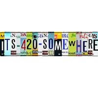 LMDDFZS Man Cave Decor It's 420 Somewhere Metal Tin Sign Funny Street Signs Unique Wall Decor for Home Bar Diner Pub 16 x 4 Inches