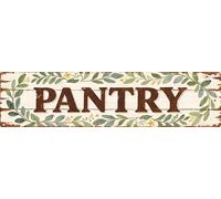 LMDDFZS Pantry Metal Sign 4x16in Rustic Kitchen Plaque for Food Storage Wall Decor Organizational Gift