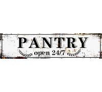 LMDDFZS Retro Tin Metal Sign Pantry Statement Farmhouse Bathroom Wall Decor for Home Vintage Bar or Dorm Unique Gift Idea for Friends 4x16 in