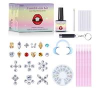 LMDGDS DIY Tooth Gem Kit, 120 Tooth Gems & Applicator, Removable & Temporary Teeth Jewellery for Sparkling Smile, for Parties & Daily Wear