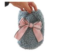 LMDO 1PC Pet Clothing For Cats In Autumn And Winter, Thickened Warm Bow Vest Jacket Suitable For Small And Medium-sized Dogs(Blue,S)