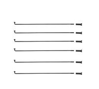 LMDO 5 Pieces 14G Diameter 2.0 mm Black Colour for Bicycle Spokes J-Bend Round Body Length 60-310 mm Range Customize Bike Wheel Pin (Length 263 mm)