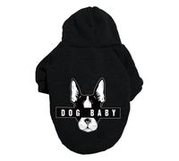 LMDO Dog Clothing Autumn Winter Dog Sweater Warm Pet Clothing Fadouke Clothing Dog Coat Small Dog(Black,L(3-4.5KG))