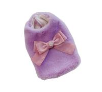 LMDO Dogs And Cats Dress Vest Bow Design Pet Puppy Coat Jacket Winter Clothing Outfit(Purple,S)