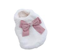LMDO Dogs And Cats Dress Vest Bow Design Pet Puppy Coat Jacket Winter Clothing Outfit(White,M)