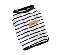 LMDO Striped Puppy Sleeveless Vest Spring Summer Pet Clothes For Small Dogs Pomeranian Chihuahua Pullovers Kitten T-shirts Outfits(Black Striped,S-suit 1.2-2.0kg)