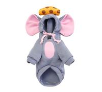 LMDO Winter Dog Clothes Funny Pet Costume Warm Coat For Small Dogs Clothing Puppy Jacket Chihuahua Pug Sweater(Grey,XXL)