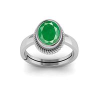 LMDPRAJAPATIS 12.25 Carat Genuine Emerald/Panna Gemstone Wedding Ring, May Birthstone Proposal Ring For Women And Girl
