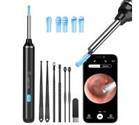 LMECHN Ear Wax Removal Kit, Earwax Remover Tool with 1080P Camera Ear Cleaner with Light, Ear Camera Otoscope with 8 Ear Spoon Ear Wax Removal for iPhone & Android Smart Phones