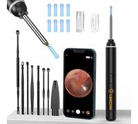 LMECHN Wireless Ear Wax Removal Kit - 1920P Visual Otoscope with 3.0mm HD Ear Camera, 6 LED Lights, Portable Ear Cleaner for iPhone, iPad & Android Smart Phones