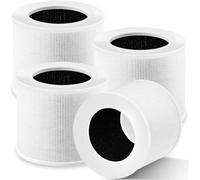 LMEDIT Core Mini Replacement Filter Compatible with Levoit Core Mini Air Purifier, 3-in-1 H13 Grade Core Mini-RF True HEPA Filter for Levoit Filter Replacement Core Mini, 4 Pack, White