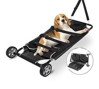 LMEIL Animal Stretcher, Animal Stretcher Pet Trolley, Field Rescue Stretcherwith Wheels Max 250lbs Capacity, Pet Hospital Stretcher Medical Supplies