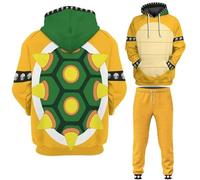Lmetsky Anime Cosplay Costume Hoodie, Adult 3D Printed Outfit Men 2Pcs, Yellow, XXL