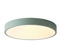 LMFKDA Nordicaron Color Led Ceiling Lights Modern Semi Flush Mount Ceiling Light for Bedroom Slim Dimmable Ceiling Lamps Round Flat Lights for Kitchen Hallway Living Room, Dining Room/Green/40Cm