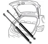 LmfSs 2Pcs Car Rear Tailgate Boot Gas Springs for Ford Puma MK2 ST/ST-Line X 2020-2023 2024, Gas Strut Tailgat Automatic Boot Lift Supports