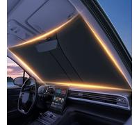 LmfSs Sun Protection Windscreen for Nissan X-Trail Ⅲ T32 2014 2015 2016 2017 2018 2019 2020-2022, Windshield Sun Shade, Blackout Car Window, UV Protection, Heat Resistant,Black