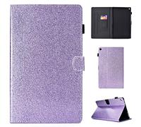 LMFULM® Case for Amazon Fire HD 10 2015/2017 (10,1 Inch) PU Magnetic Cover Shining Case Sleep/Wake Function Stent Holster Leather Case Flip Cover for Amazon Fire HD 10 Purple