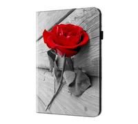 LMFULM® Case for Amazon Fire Max 11 (11 Inch) PU Leather Protective Shell Wallet with Stand Case Flip Cover Holster Book Design A Rose Pattern
