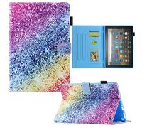 LMFULM® Case for Amazon Fire Max 11 13th Gen 2023 (11 Inch) PU Leather Case Protective Shell Smart Case with Sleep/Wake Stand Case Flip Cover Holster Shining Diamond