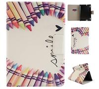 LMFULM® Case for Amazon Kindle Fire HDX 7 (7.0 Inch) (3rd Generation, 2013 Release Only) PU Leather Ultra Thin Hard Magnetic Case Colored Crayons Pattern Stand Case for Kindle Fire HDX 7