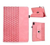 LMFULM® Case for Apple iPad (11th Gen A16 2025) (11 Inch) PU Leather Protective Shell with Sleep/Wake and 360° Rotation Stand Case Flip Cover Holster Building Block Print Pink