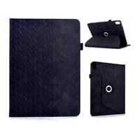 LMFULM® Case for Apple iPad Mini 7 (A17 Pro 2024) (8.3 Inch) PU Leather Protective Shell with Sleep/Wake and 360° Rotation Stand Case Flip Cover Holster Building Block Print Black