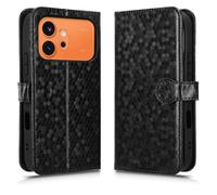 LMFULM® Case for Honor 600/600 Pro VKJ-NX9 (6.57 Inch) PU Leather Case Magnetic Phone Protective Cover with Stand Wallet Holster Polka Dot Texture Black