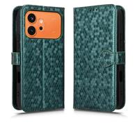 LMFULM® Case for Honor 600/600 Pro VKJ-NX9 (6.57 Inch) PU Leather Case Magnetic Phone Protective Cover with Stand Wallet Holster Polka Dot Texture Green