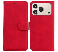 LMFULM® Case for Honor 600/600 Pro VKJ-NX9 (6.57 Inch) PU Leather Cover Magnetic Holster Wallet Shell Phone Protective Case Stent Function Flip Case Red