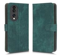 LMFULM® Case for Honor 70 (FNE-AN00, FNE-NX9) (6.67 Inch) PU Leather Case Magnetic Phone Protective Cover with Stand Holster Anti-Theft Brush Wallet Retro Scrub Green