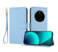 LMFULM® Case for Honor Magic 7 PTP-AN00 (6.78 Inch) PU Leather Cover Magnetic Lanyard Wallet Phone Protective Case Litchi Print Stent Holster Flip Case Blue
